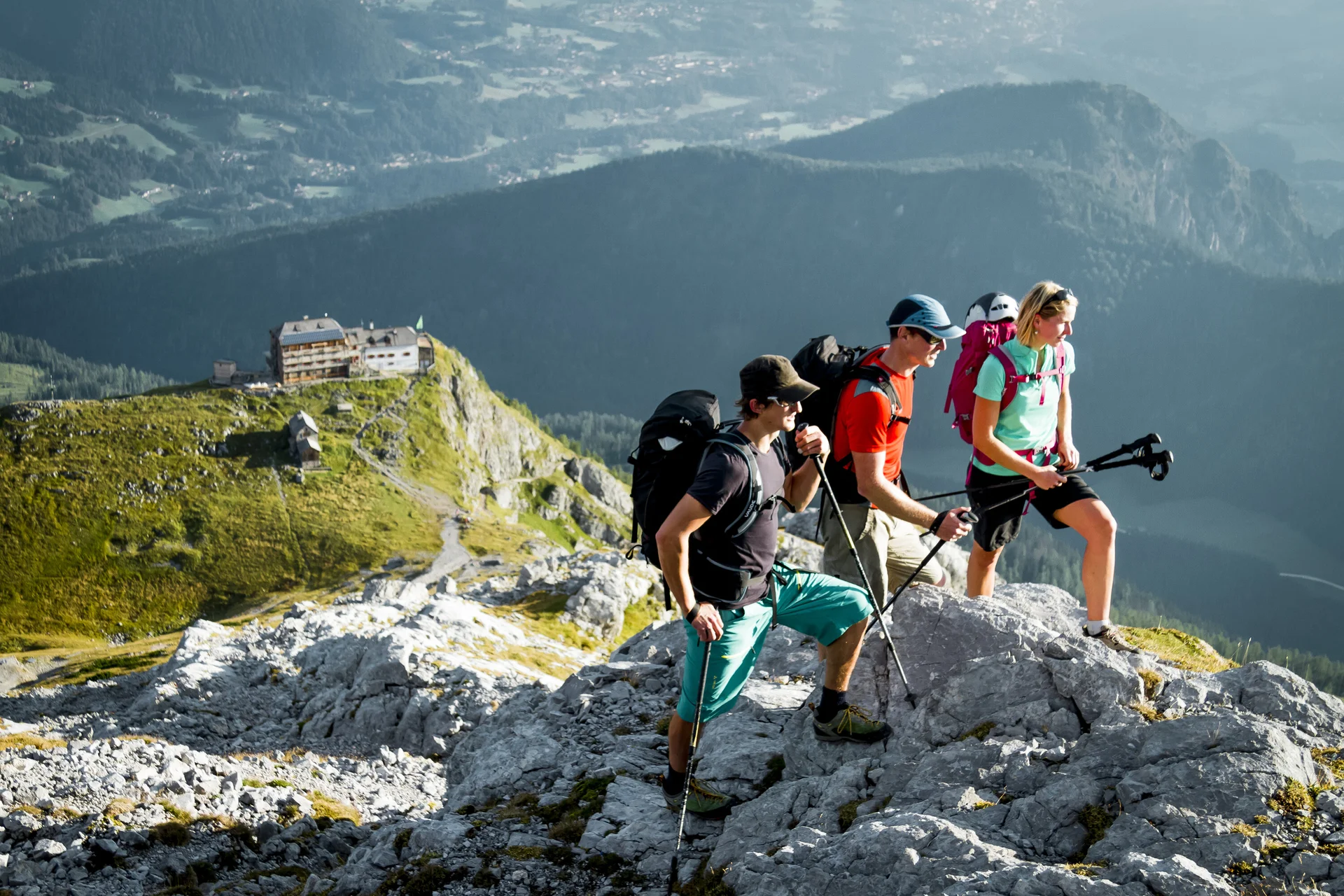 Watzmannueberschreitung | © DAV/Hans Herbig Familienwandern: Eltern mit einem Kind in den Bergen | © DAV/Hans Herbig